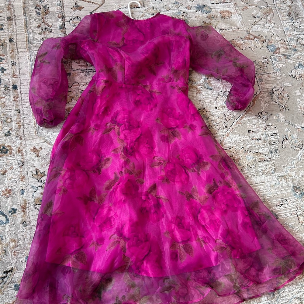 SHEIN Floral Pink Dress